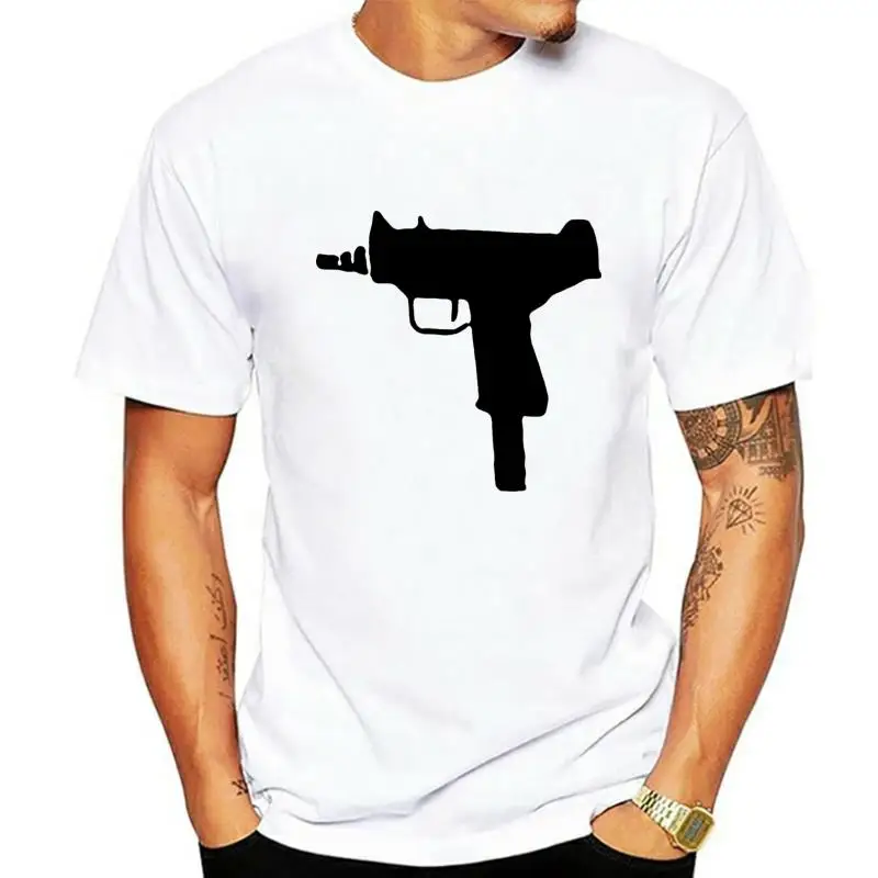 

NEW Uzi Gun RARE Kanji Japanese KYC Vintage Black White T-Shirt Tee S M L XL