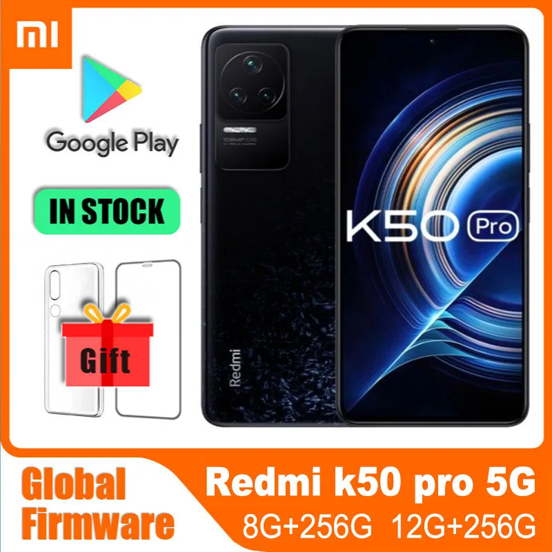 Xiaomi Redmi K50 Pro 5G 12G 256G Smartphone Global Rom Chinese Rom MTK Dimensity 9000 Octa Core 6.67; 120W Fast Charging 5000mAh
