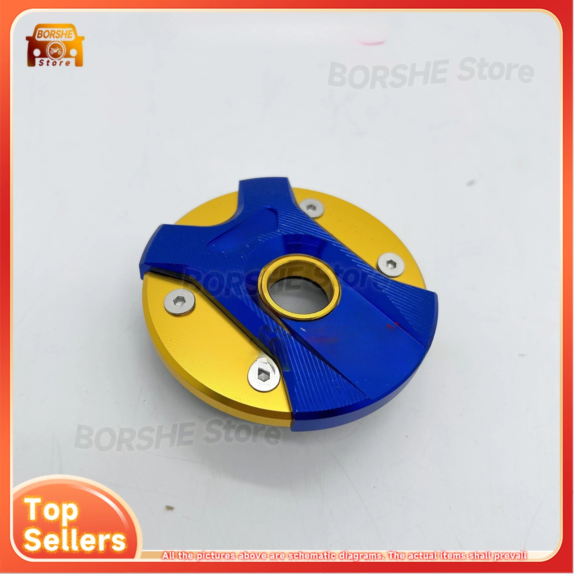 Фото Подходит для TWPO Yamaha BWS X Duck Iron Man, модификация электрического мотоцикла, алюминиевый сплав, цветное покрытие, титан, синее топливо №3
