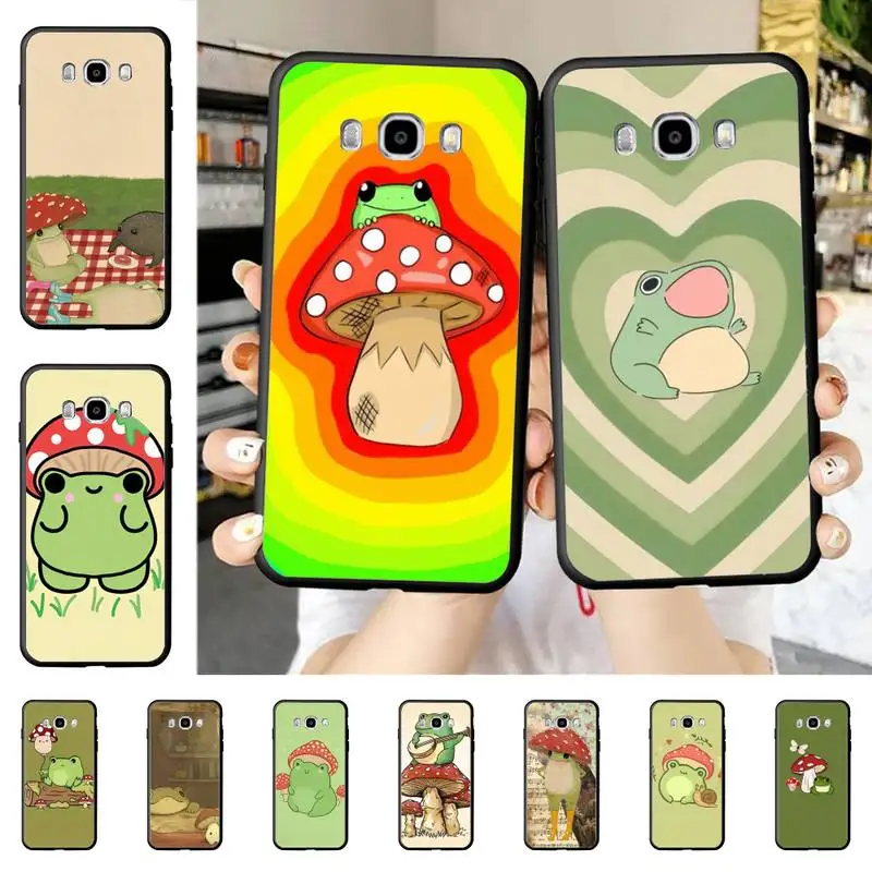

Cottagecore Frog Mushroom Phone Case for Samsung J 2 3 4 5 6 7 8 prime plus 2018 2017 2016 core