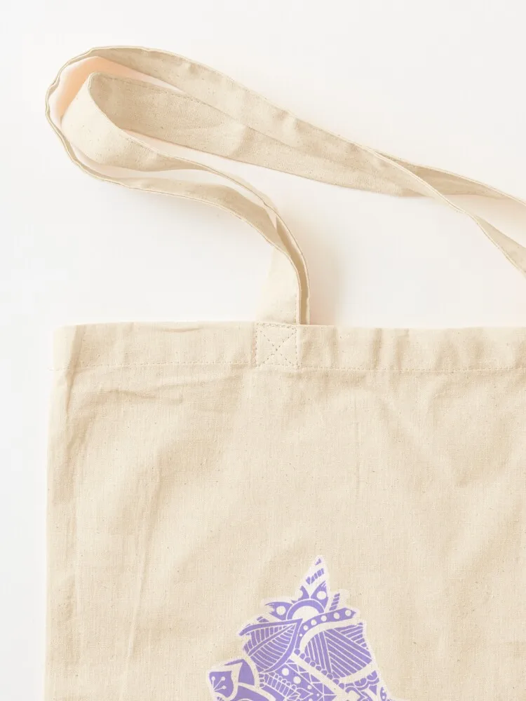 Westie zentangle фиолетовый 2. Большая сумка. Тканевая Холщовая Сумка-шоппер.