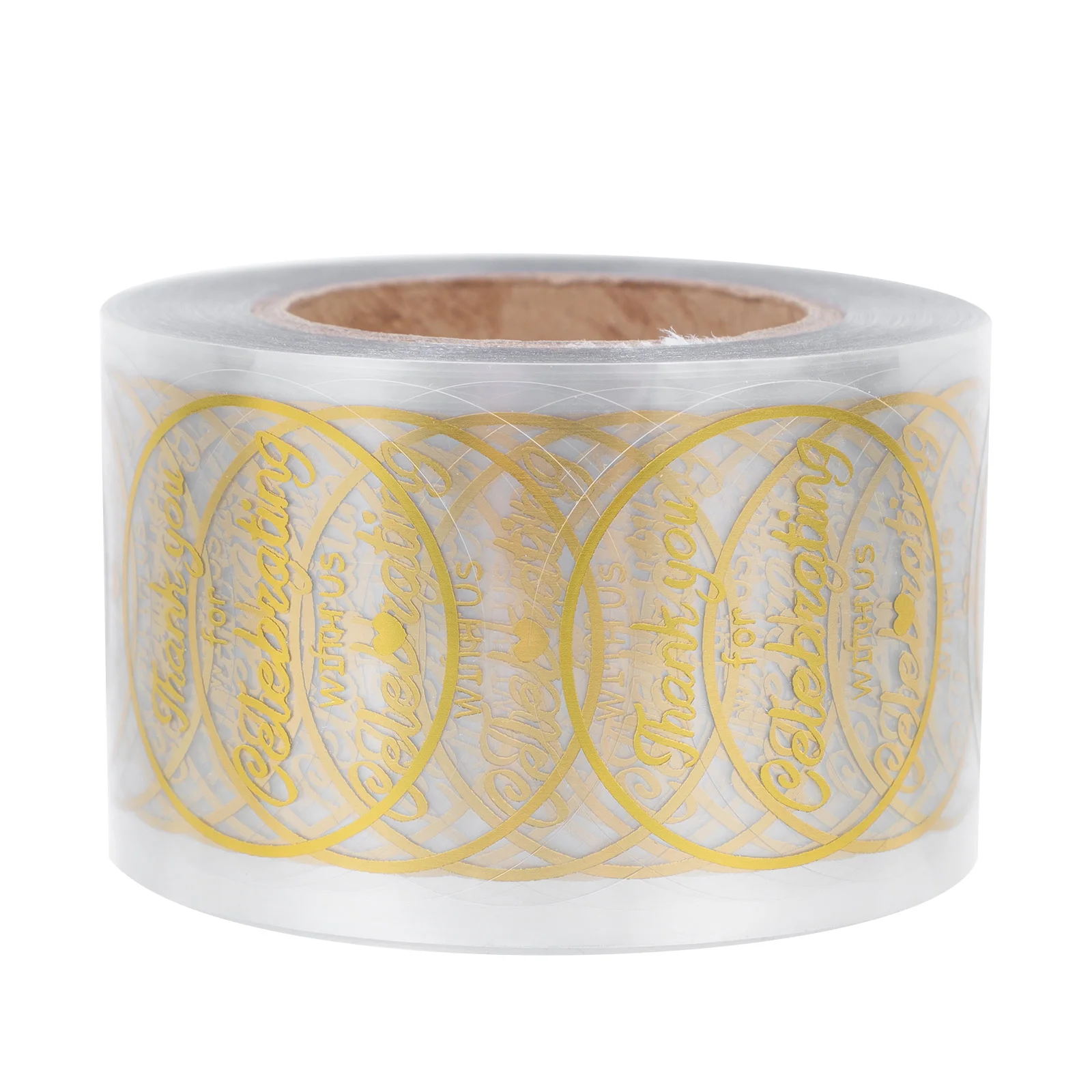 

1 Roll Thank You Sticker Transparent Sealing Sticker Self-adhesive Sticker for Party