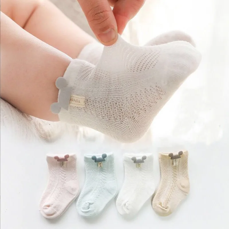 

Baby Socks Summer Breathable Mesh Socks Newborn Toddler Cartoon 0-3Y Thin Mesh Combed Cotton Baby Breathable Socks