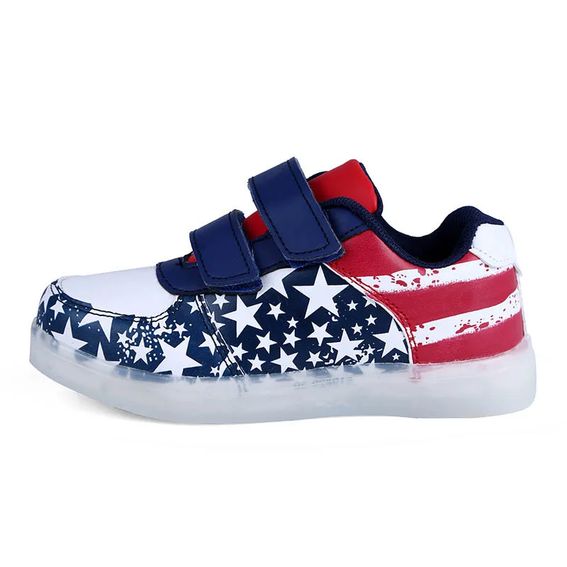 Size 25-35 Luminous Sneakers USB Children Shoe Boy Girl Glowing with Sole Tennis Kids Light Up Shoes Basket |