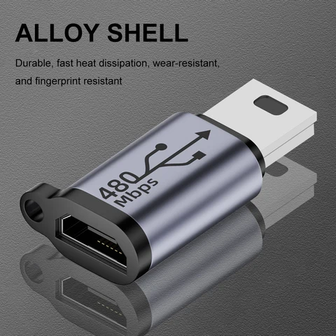 Переходник с разъема Type-C на Micro USB/ Mini USB, 480 Мбит/с, 5 В, 2 А