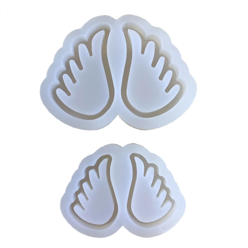 

Shiny Glossy Silicone Decor Molds Wings Ornament Keychain Mold DIY Pendant