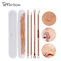 brainbow 4pcsset acne needle blackhead acne pimple remover extractor spoon face skin care tool needles facial pore clean tools