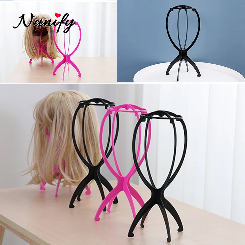Wig Stand For Wigs Collapsible Portable Wig Holder Durable Wig Display And Dryer 1Pcs/Lot Hanging Plastic Stand Hair Tools images - 6