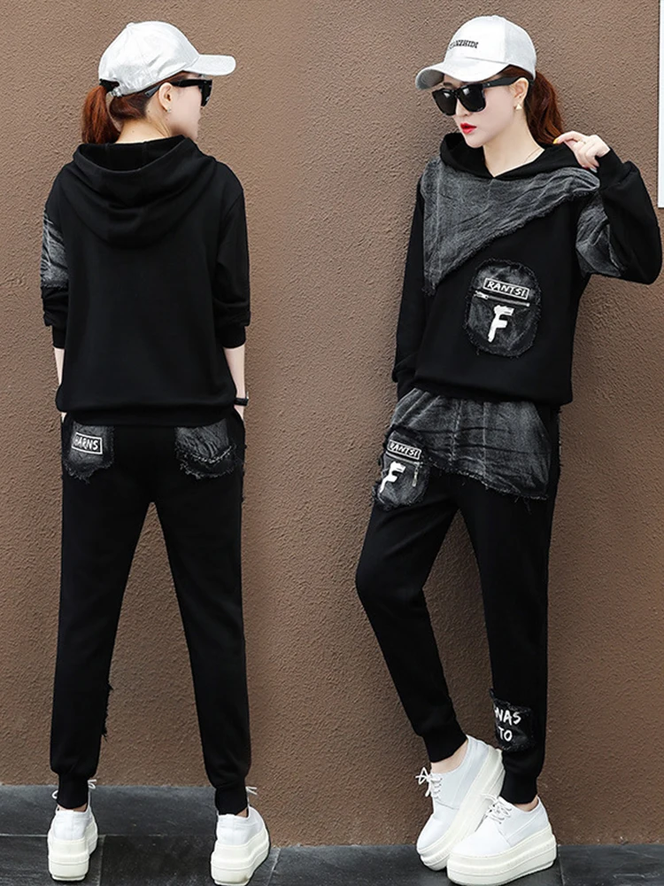 Осень 2022 модная Корейская уличная одежда Max LuLu Женские топы и брюки Женский