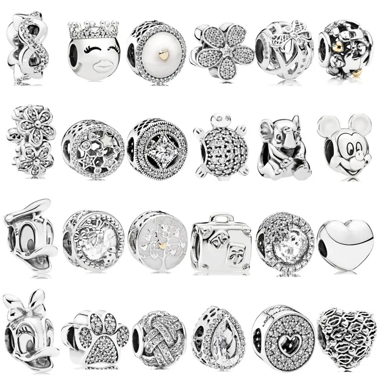 

Европейские и американские браслеты «сделай сам», аксессуары, Мультяшные животные, черепаха, слон, корона для женщин, подходит для браслето...