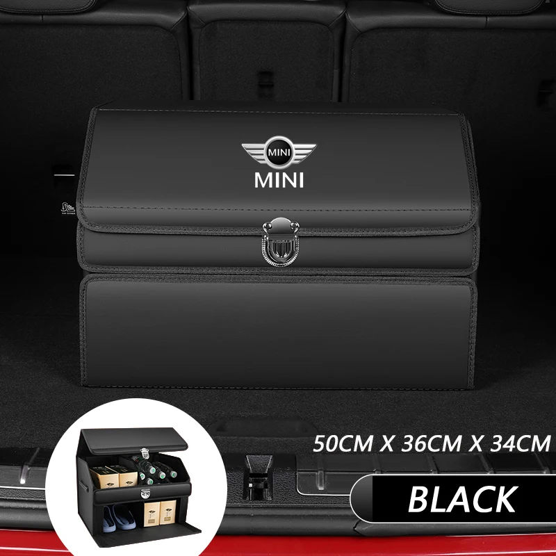 

Car Trunk Organizer Box Multiuse Storage Bag Stowing Tidying Leather Foldable For Mini Cooper JCW R55 R56 R50 R53 R60 F55 F56