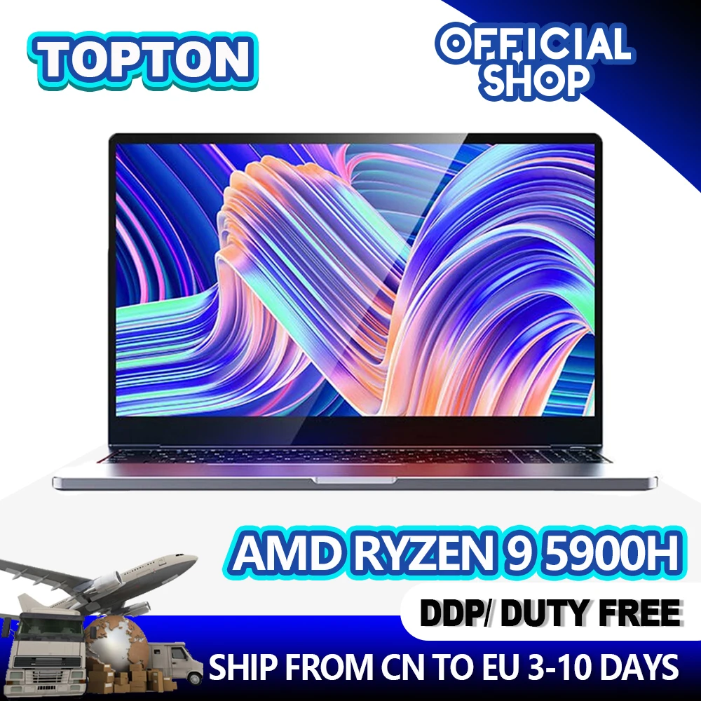 

2023 AMD Ultraslim игровой компьютер 15,6 "IPS Ryzen 9 5900H 7 5800H ноутбук 64 Гб RAM 2 ТБ NVME SSD отпечаток пальца нетбук 2 * Type-C