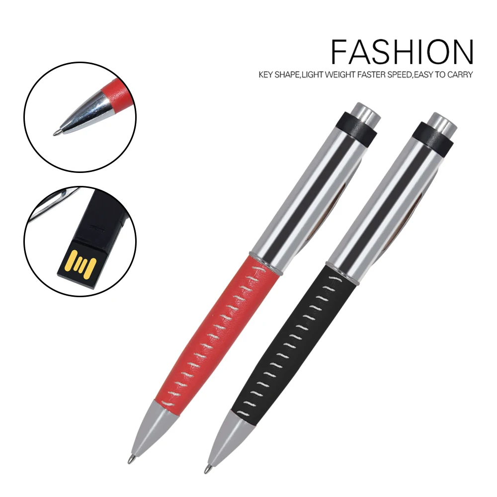 

USB Flash Drives Ballpoint pen Drive 64GB 32GB 16GB high speed USB Stick 2.0 Pendrive waterproof memeory stick cle usb Gift