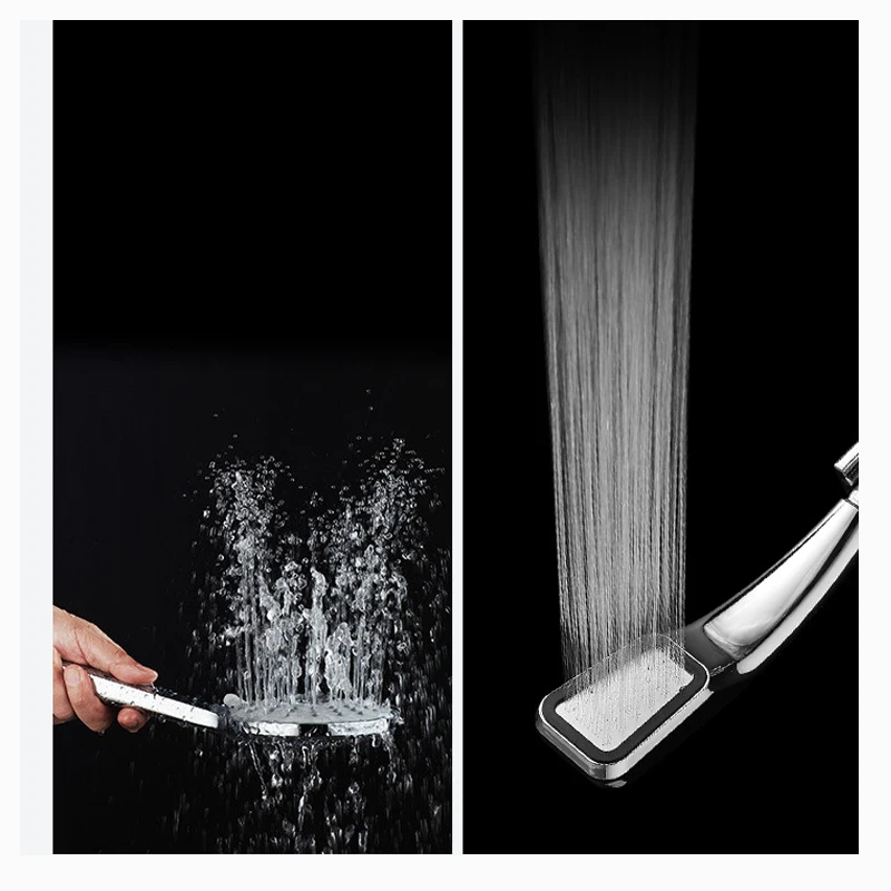 shower head high pressure 300 holes rain shower water saving one key to stop water nozzle bathroom accessories chuveiro free global shipping