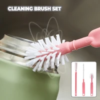 3pcsset household cup brush bottle cleaning brushes set multifunctional cup cleaning brush straw brush kitchen cleaning brush