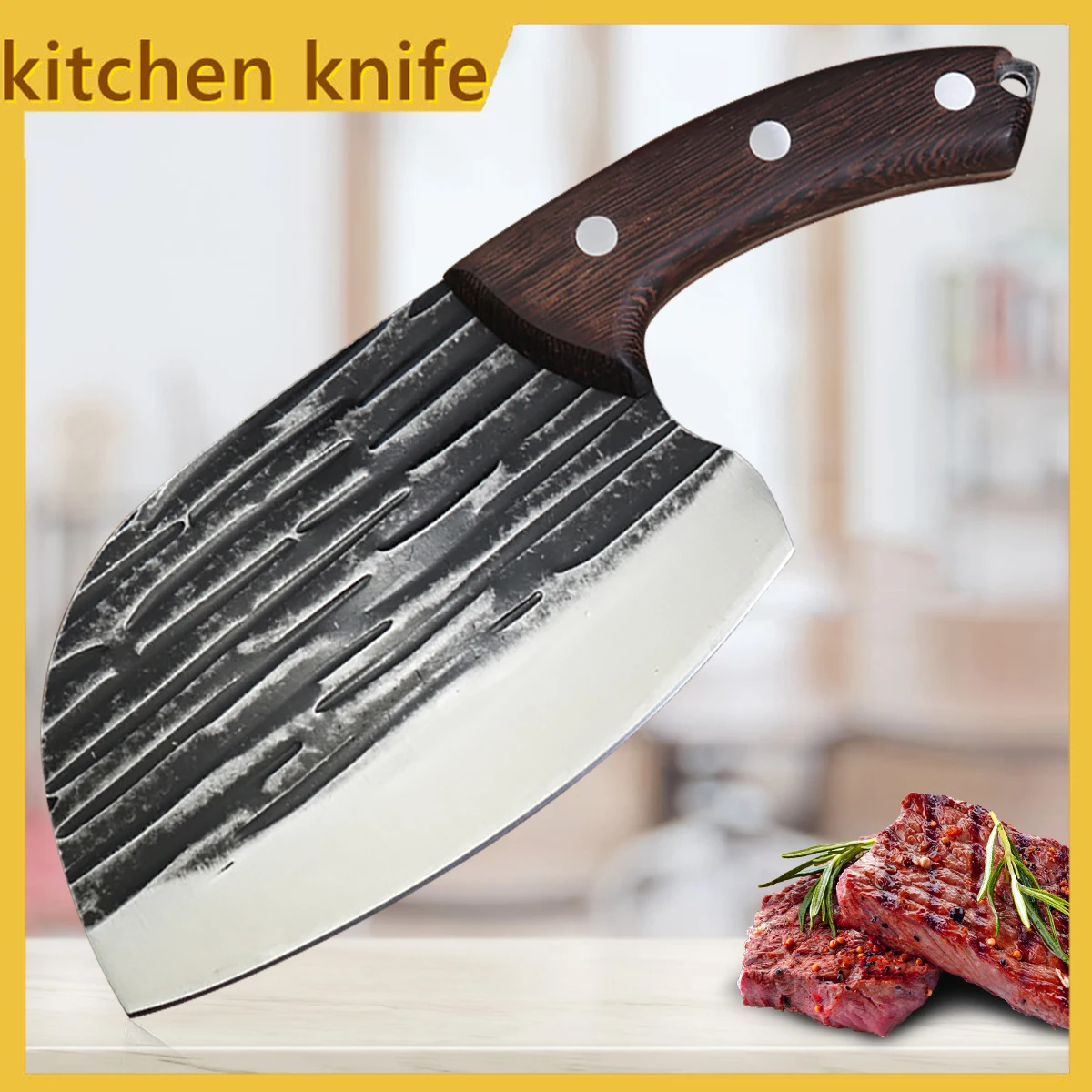 

Handmade Stainless Steel Kitchen Knives Chef Knife Professional Butcher Knife Meat Vegetables Slicing Cleaver Knives Cooking