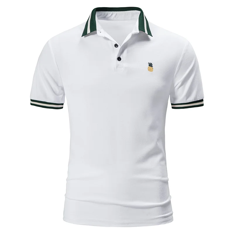 

2022 Polo Men Shirt Short Sleeve Polo Shirt Cotton Solid Color Polo Business Mens Clothing Summer Streetwear Casual Men Tops