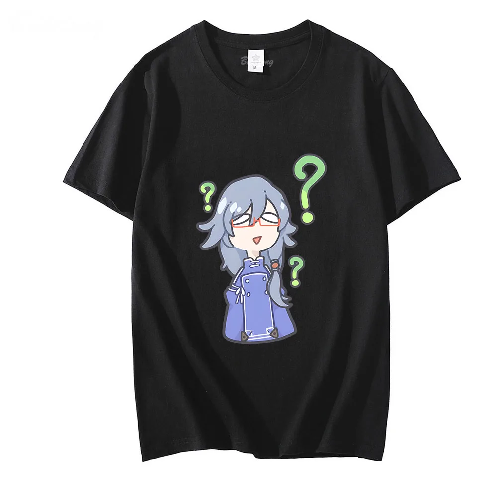 

MiHoYo Honkai Impact 3rd Hot Game T-shirts MEN Meme Question Mark Emoticon T Shirts 100% Cotton Tshirts Spring and Summer O-neck