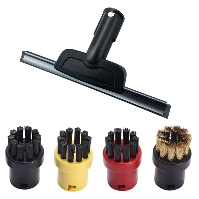 

2X For Karcher SC2 SC3 SC4 SC5 CTK10 CTK20 Window Nozzle Scraper Round Brush For Steam Cleaner Mirrors Moisture