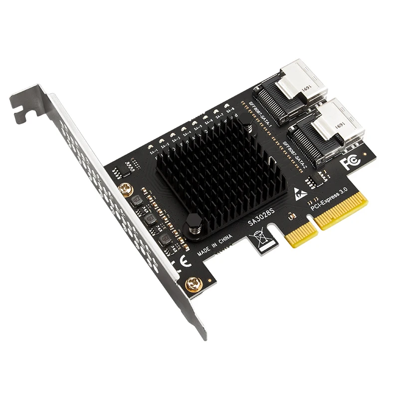 SSD-адаптер PCIe-Mini SAS 8087 8 портов SATA 3 0 6 Гбит/с |