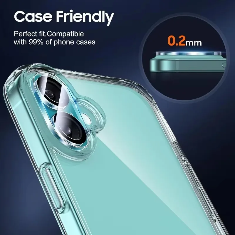 Фото Защитные пленки для объектива камеры из закаленного стекла для iPhone 16 Pro Max 16 Plus 16 Pro, защитная пленка для объектива с черным кругом №5
