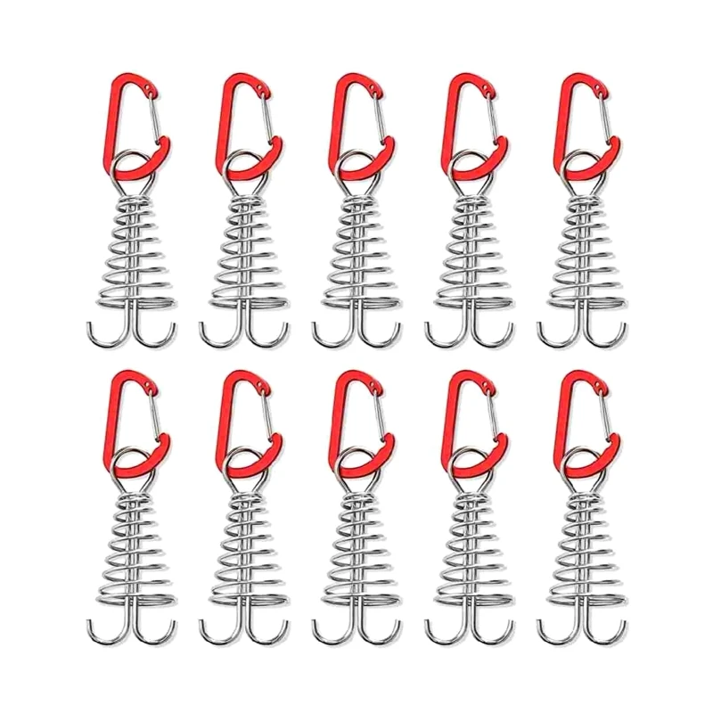 

Octopus Deck Peg 10pcs/set Stainless Steel Tent Accessories Board Peg Spiral