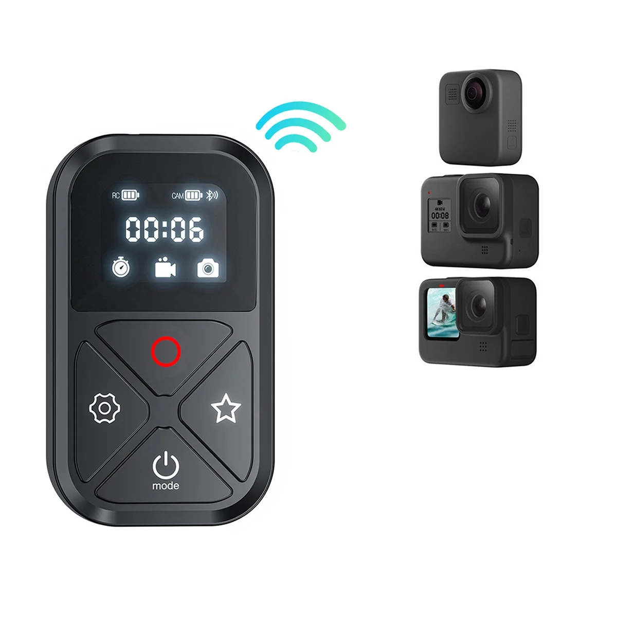 TELESIN T10 80 м Bluetooth пульт дистанционного управления для GoPro Hero 11 10 9 8 Max смартфона