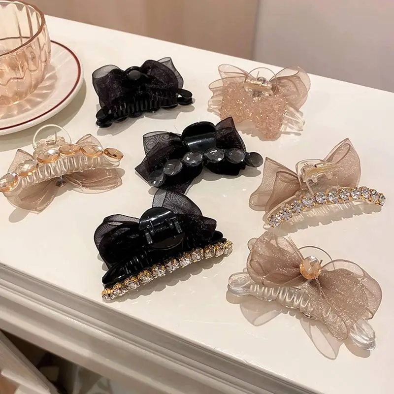 Заколка для волос с бантом и жемчугом девочек Модный Милый Винтажный аксессуар