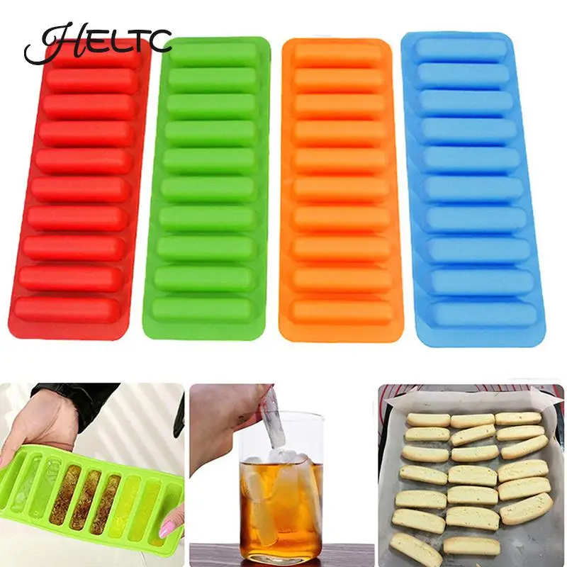 

10 Grids Silicone Ice Cube Tray Mold Chotolate Biscuit Clay Mould Creative Ice Cream Tools Forma De Gelo Sent By Random