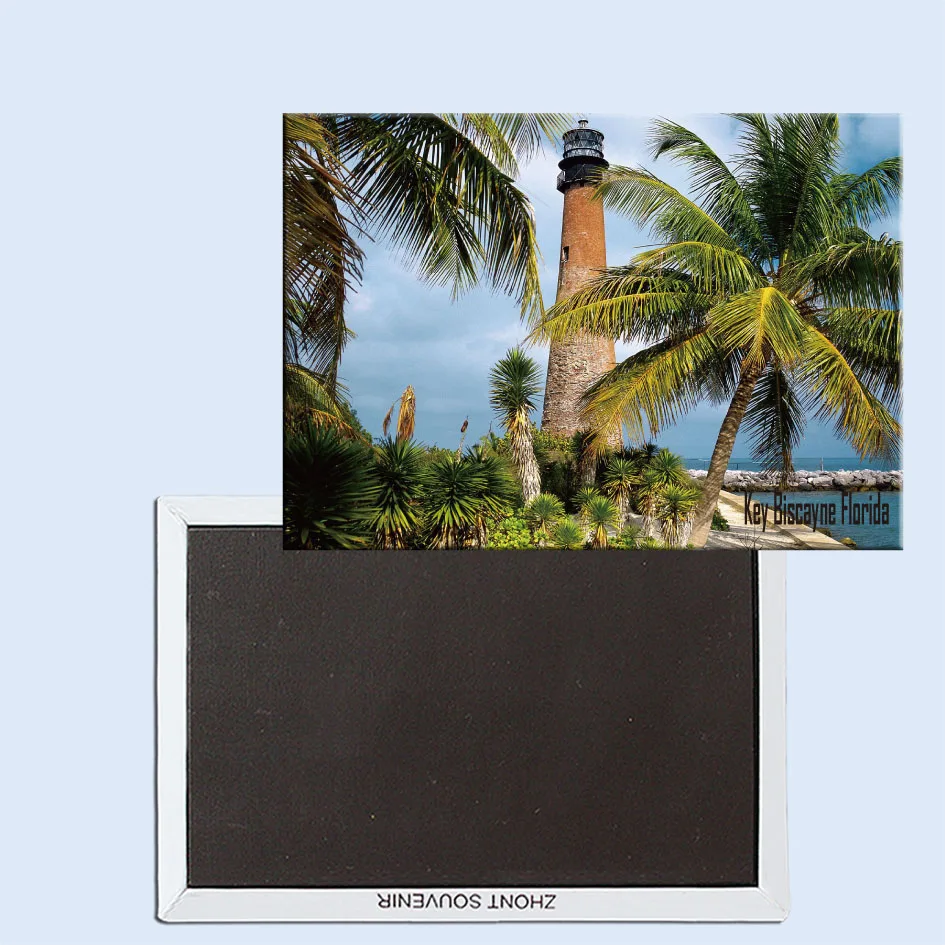 

Cape Florida Lighthouse, Key Biscayne, Florida, Refrigerator magnet, Tourist souvenirs, Home creative ornaments 24691