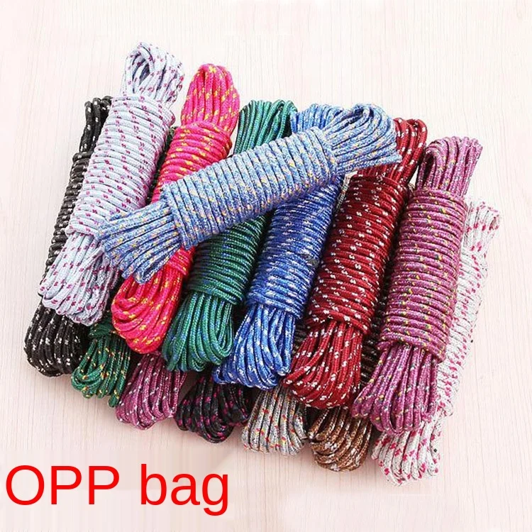 

Thickened Clothesline Nylon Wind and Skid Clothesline Clothes Drying Outdoor Air a Quilt Rope 10 M OPP Bag