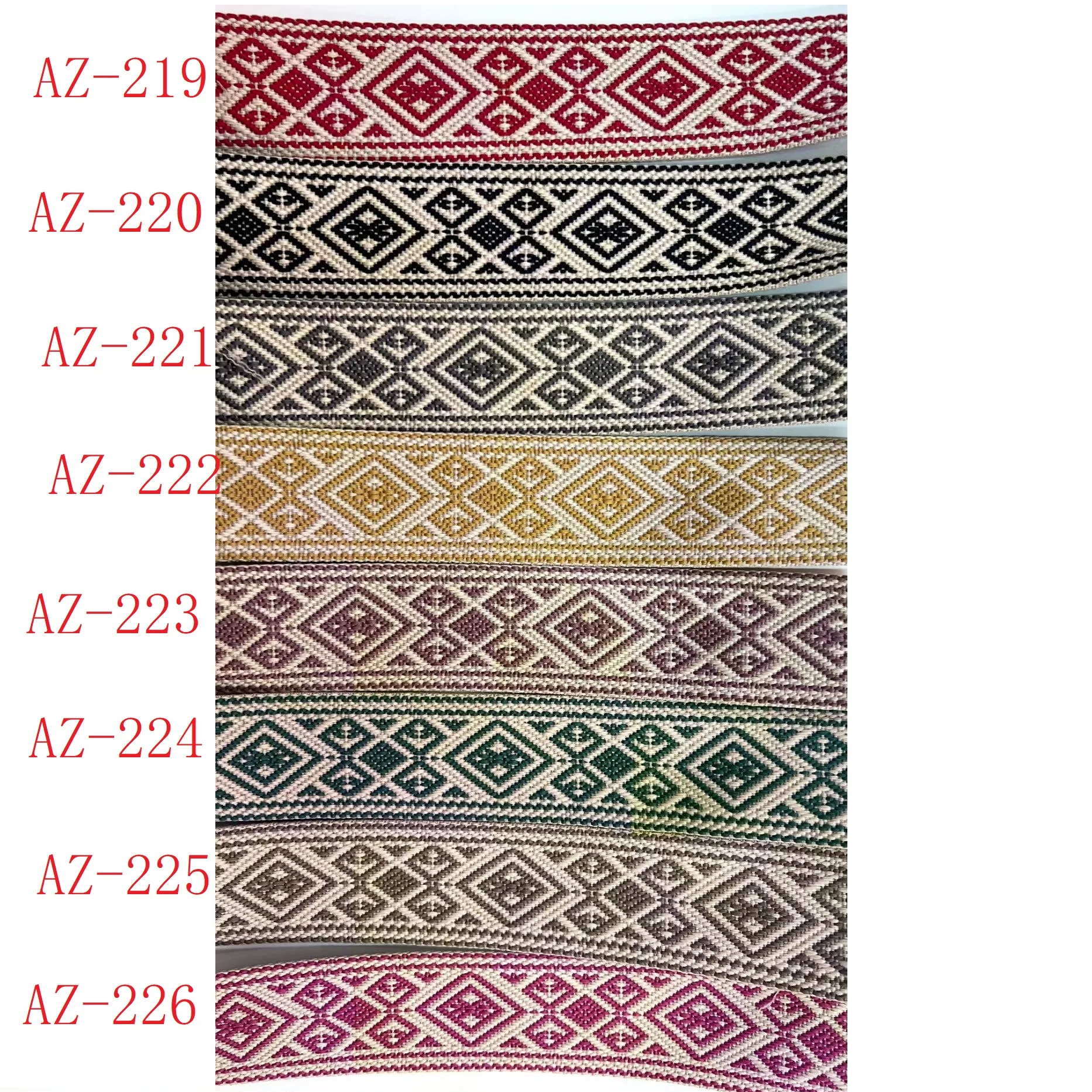 

50yards/Lot 50MM Woven Jacquard Ribbon Design Flowers For Guitar Strap Belt Clothing Accessories Cotton DH-0148
