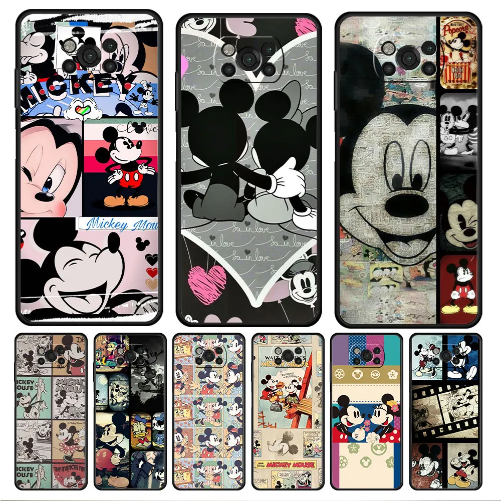 

For Xiaomi POCO F3 10T X4 M3 M4 Pro 5G F4 GT 9T MI 11 lite X3 NFC 11T Celulares Fundas Print Disney quadrinhos mickey minnie