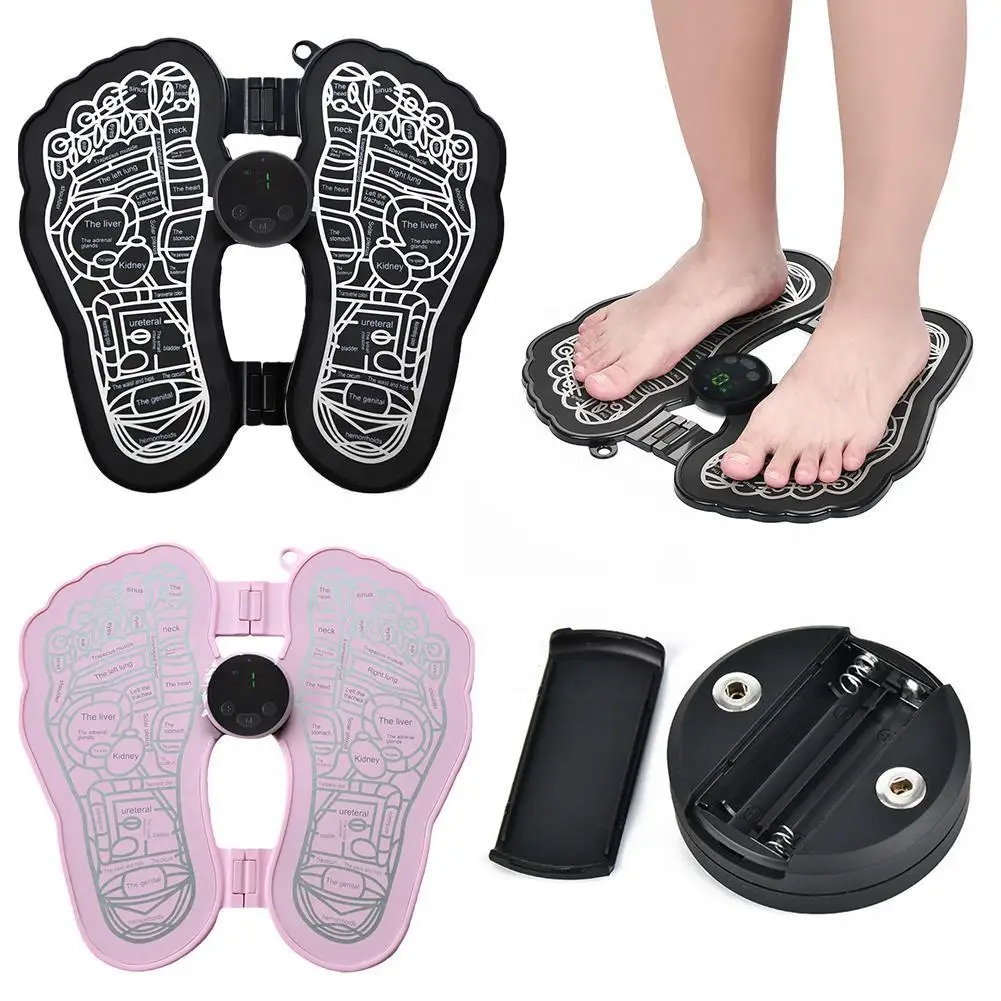 

Foot Massager Pad Mat Stimulator Massager Folding Electric Foot Circulation Pain Relaxation Relax Muscle Relief Pad Massage B2R0