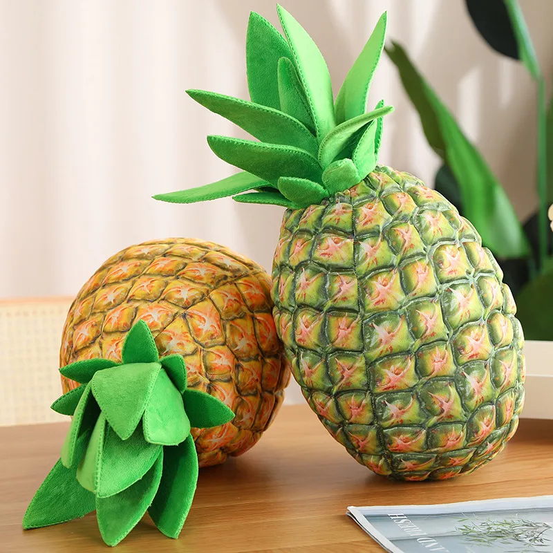 

48CM Cute Simulation Fruit Pineapple Plush Toy Stuffed Soft Lifelike Pineapple Sleeping Pillow Cushion Doll Toys for Kids Girls