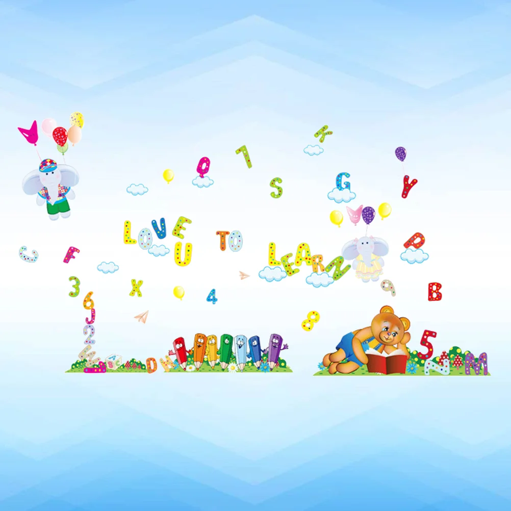 

1 Pc Wall Sticker Cartoon English Alphabet Free Combination Wall Decal Wall Applique Mural for Kids Room Living Room