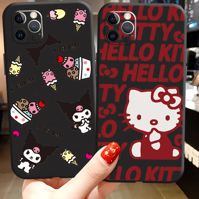 

Hello Kitty Cartoon Kawaii Cat Phone Cases For iPhone 11 12 Pro MAX 6S 7 8 Plus XS MAX 12 13 Mini X XR SE 2020 Funda Back Cover