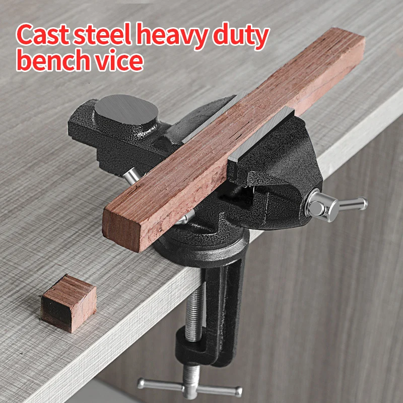 

Repair Woodwork Jewelry Making Hand Tool 50mm Heavy Table Vise High Carbon Steel Bench Vice 360° Universal Vise