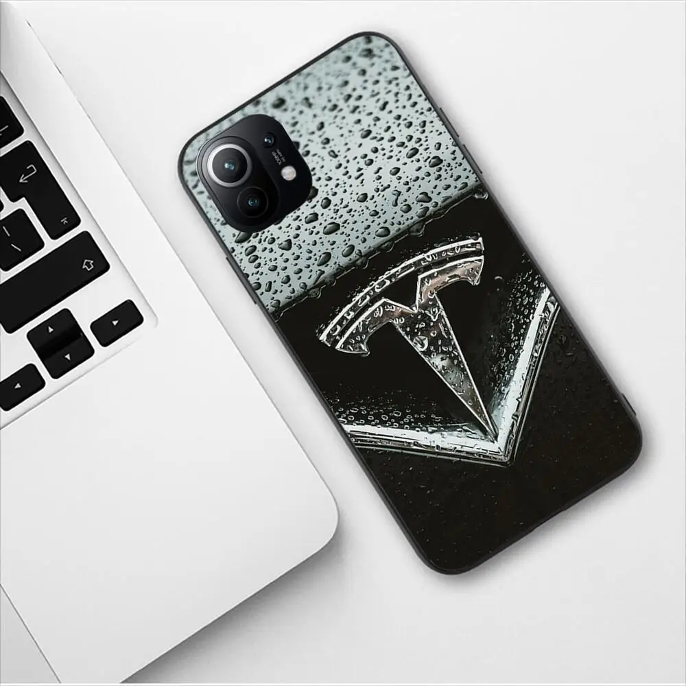 New Energy Car Tesla Logo Phone Case For Xiaomi 13 12 11T 9 11 10C 9T 8 9SE 11i Lite Ultra Note10 Poco F3 M4 M3 Pro Soft Covers