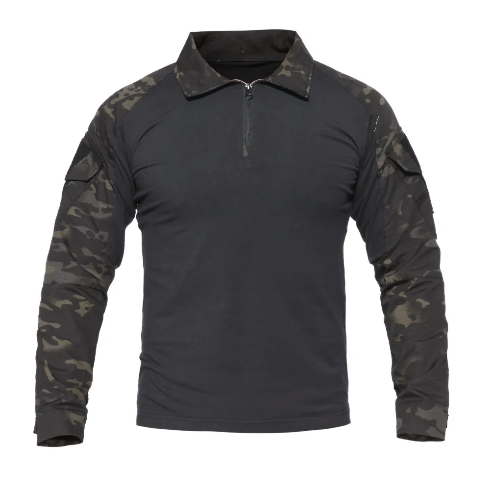 Tactical T shirt Soldiers Military Combat T-Shirt Long Sleeve Camouflage Shirts Paintball T Shirts
