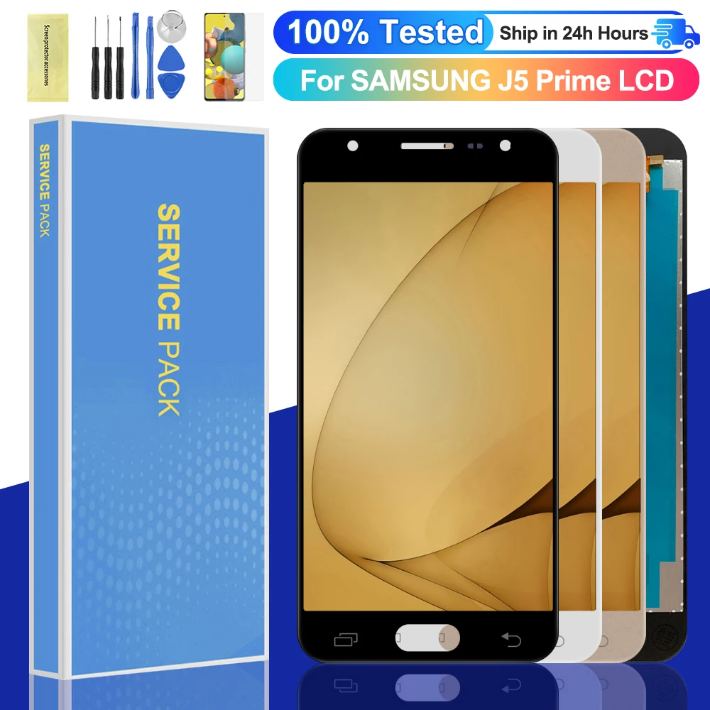 

Оригинальный ЖК-дисплей 5,0 для Samsung Galaxy J5 Prime G570 G570F G570M, ЖК-дисплей с сенсорным экраном и дигитайзером в сборе, запасные части
