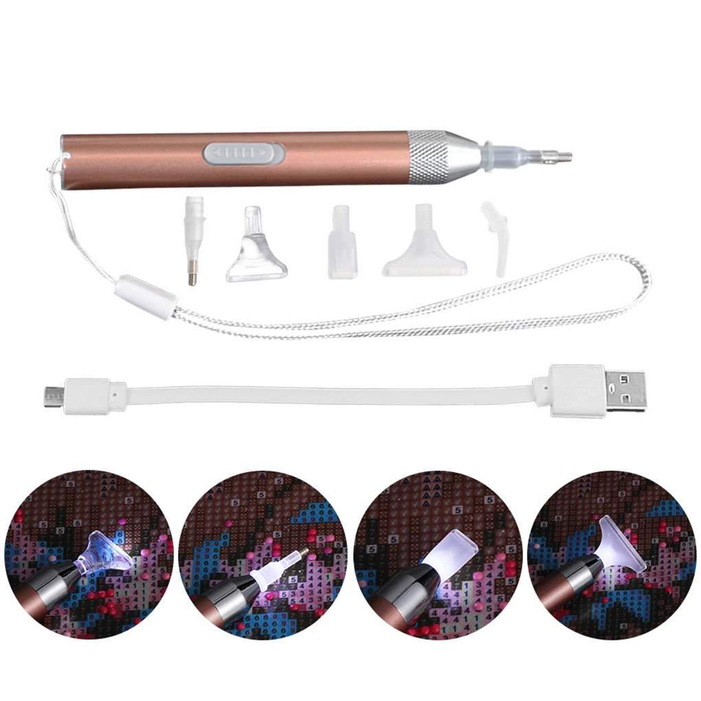 

Точечная электрическая ручка с 5 насадками и USB-зарядкой