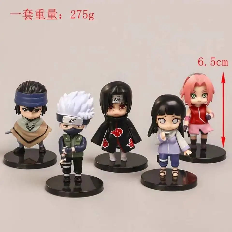 12PCS/set Naruto Doll Kawaii Action Haruno Sakura Uzumaki Sasuke Kakashi anime figure Toys for children |