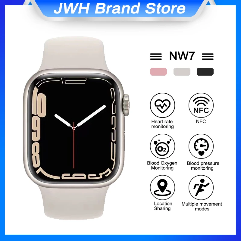 

2022 New Smart Watch Series 7 NFC Door Acce 1.75 Inch IP68 Waterproof Non-invasive Blood Glucose Monitoring SmartWatch Men Women