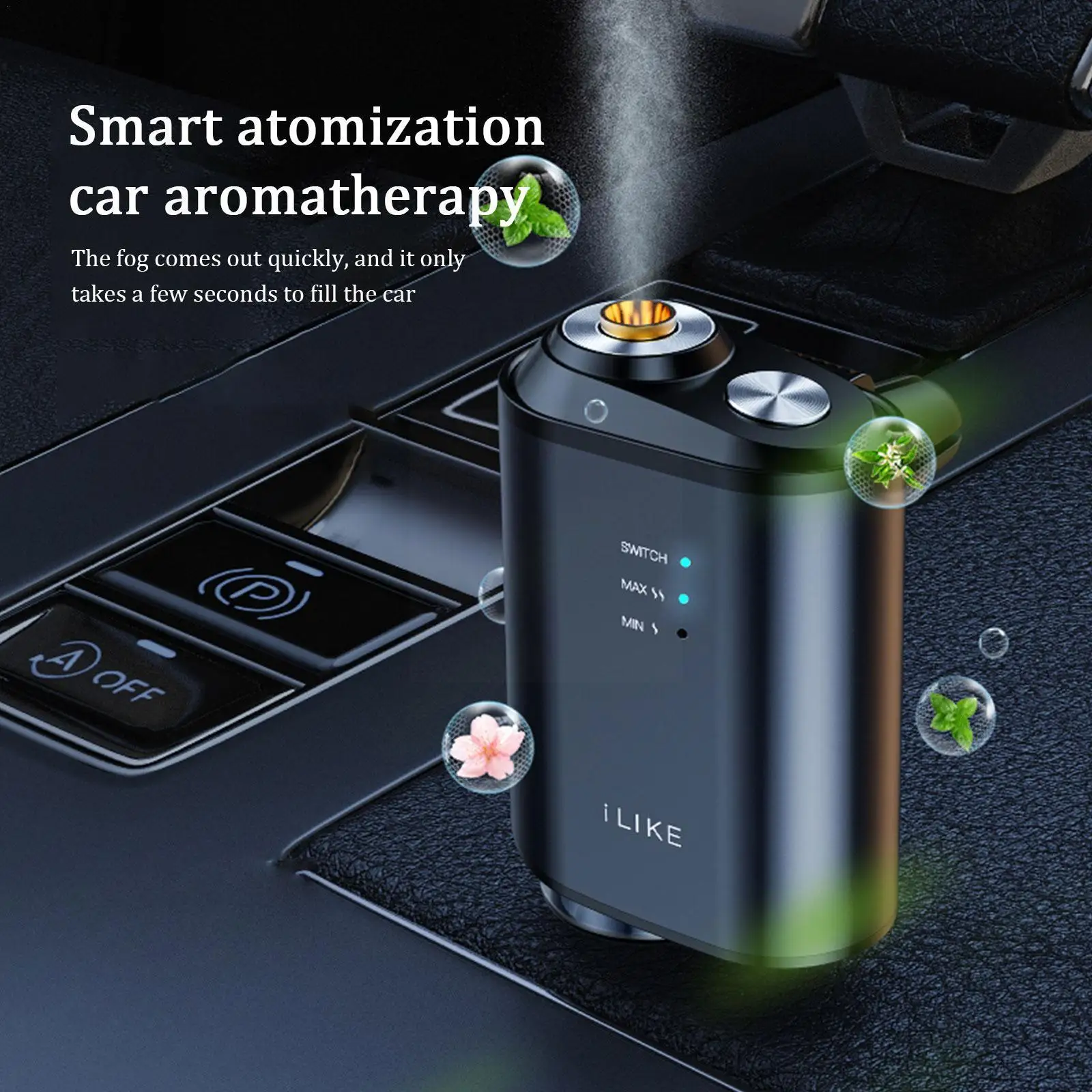 

Electric Auto Air Diffuser Aroma Car Air Vent Humidifier Fragrance Car Freshener Wood Mist Grain Oil Perfume Air Aromathera
