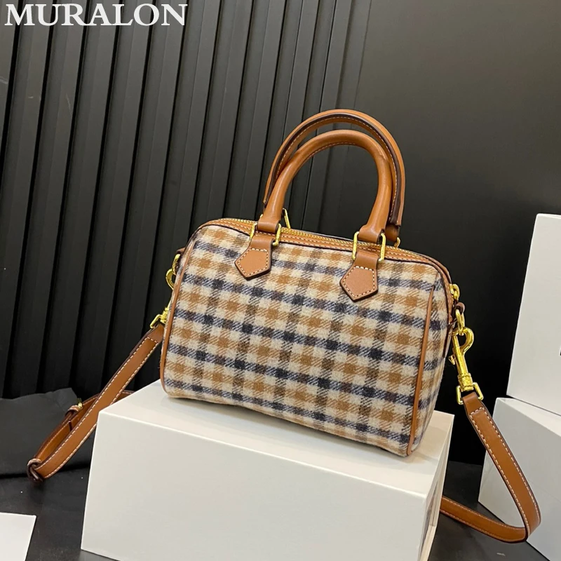 Клетчатая клетчатая сумка-подушка дизайнерская модная классика 2024 новая женская