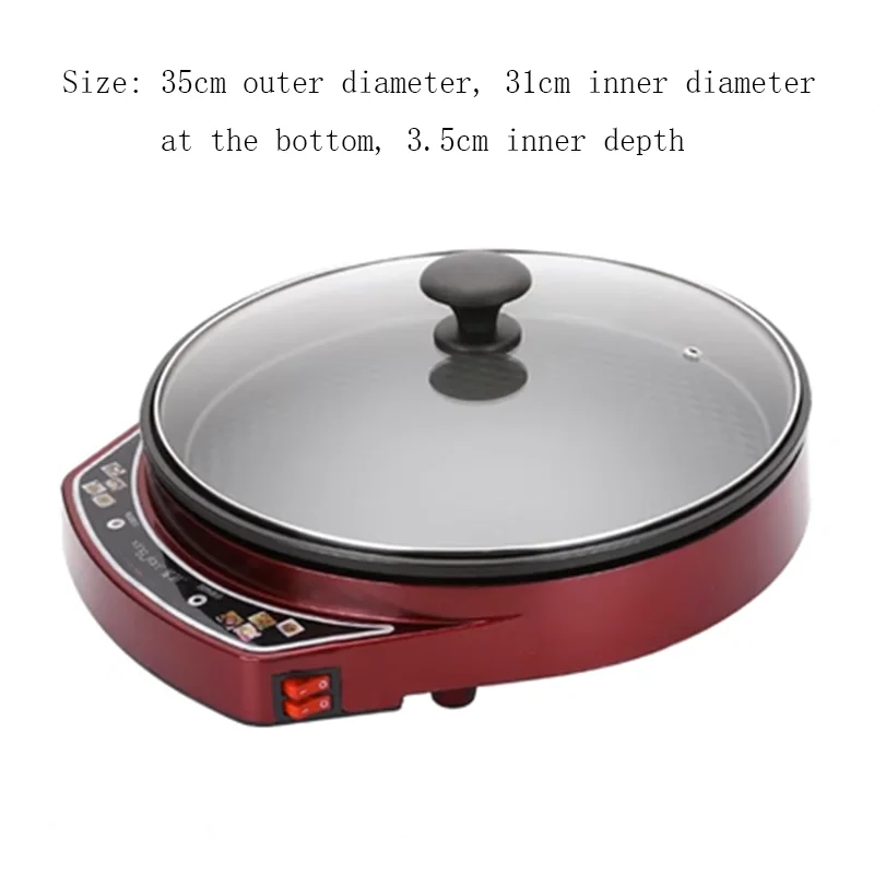 

220V Household Electric Crepe Maker Pan Non-stick Electric Baking Pan Deepen Pancake Crepe Baking Pan Machine EU/AU/UK/US