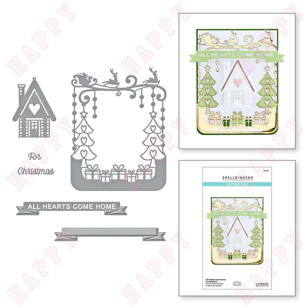 

Metal Cutting Dies All Hearts Come Home DIY Scrapbooking Paper Craft Diary Decoration Greeting Cards Handmade Embossing Template