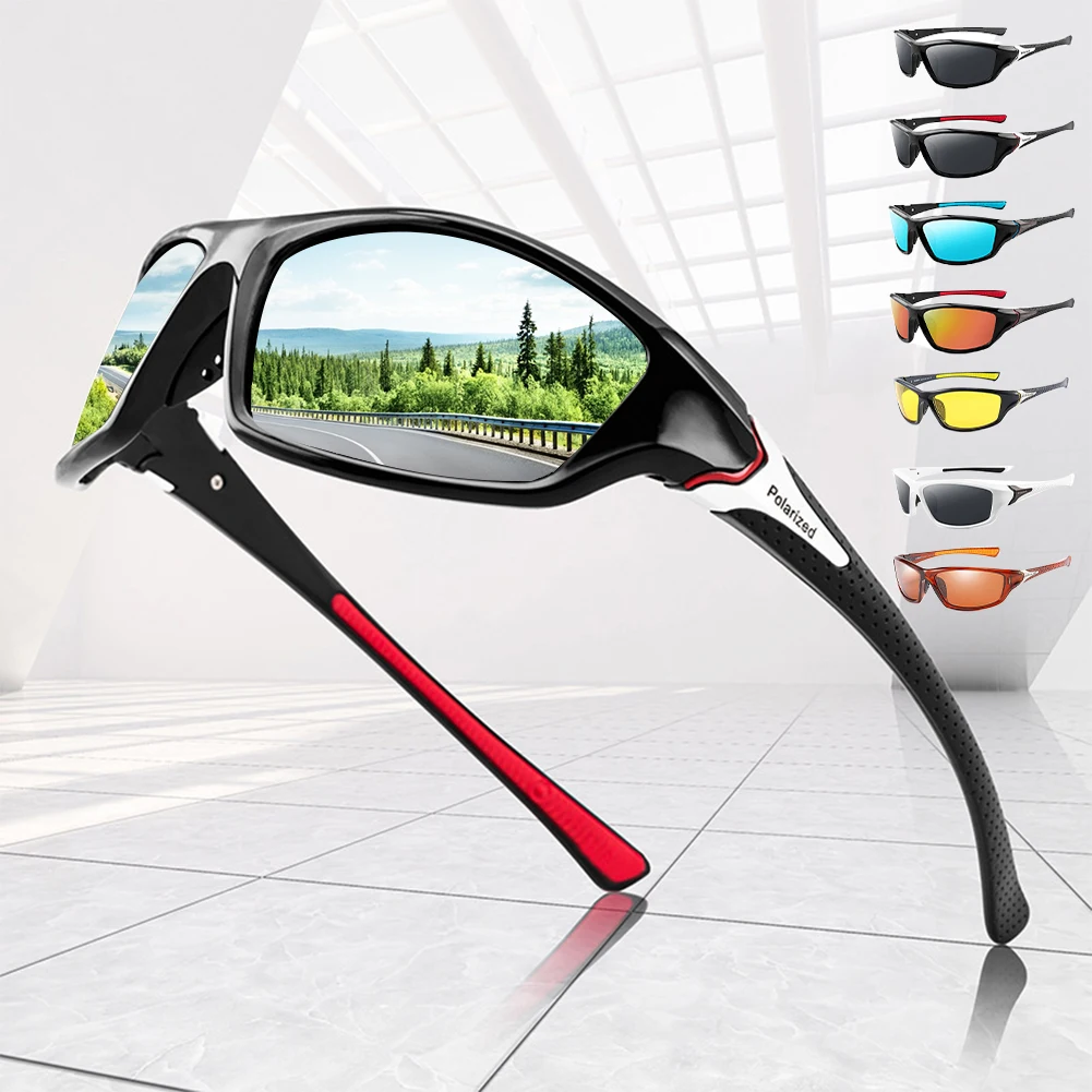 편광 낚시 선글라스 2021 남성 여성 태양 안경 캠핑 하이킹 운전 안경 야외 스포츠 고글 UV400 선글라스