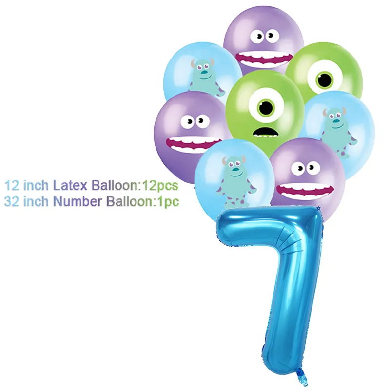 

Университет монстров Диснея, украшение для вечеринки в честь Дня Рождения, одноразовая посуда, фон для детского подарка, топпер для торта, флаг, шары